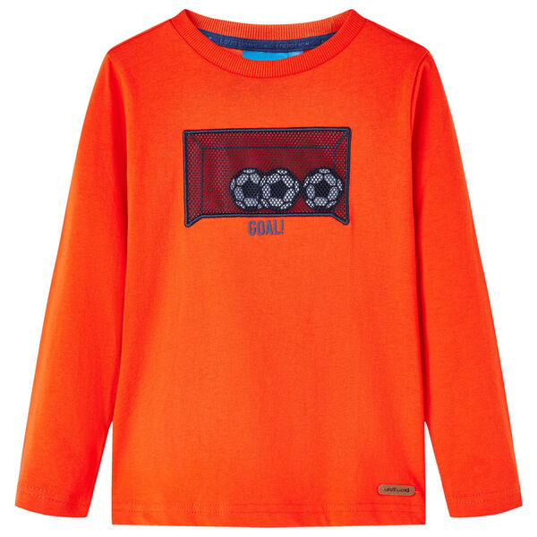 Camiseta infantil de manga larga naranja brillante 116