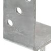 vidaXL Anclajes de valla 6 uds acero galvanizado plateado 8x6x30 cm