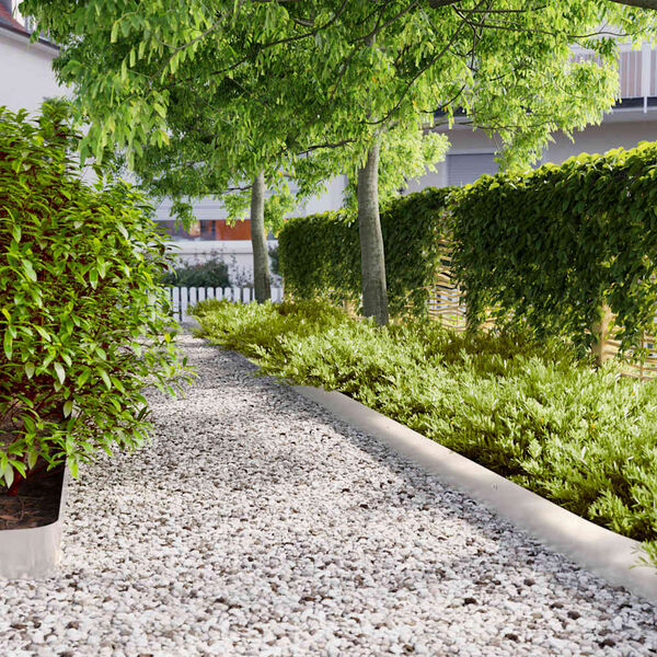 vidaXL Bordes para c&eacute;sped 10 uds 15x103 cm acero inoxidable