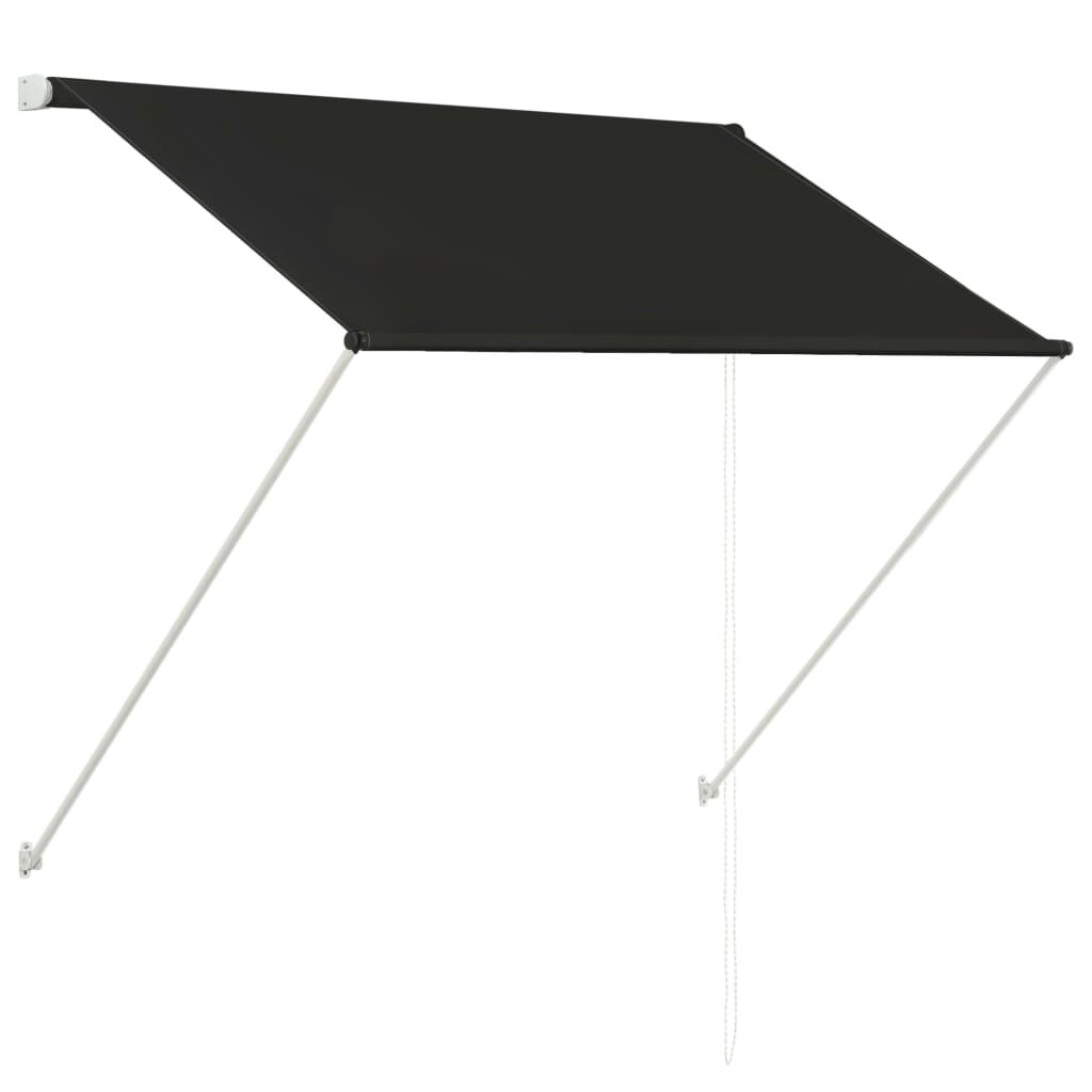 Toldo Retráctil De Tela Y Acero 150x150 Cm Gris - Para Terraza, Balcón O Patio, Protección Solar UV