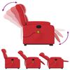 vidaXL Sill&oacute;n reclinable de masaje de pie cuero artificial rojo
