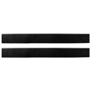 vidaXL Sellos de cepillo para puertas autoadhesivos 2 pcs Plateado