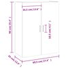 vidaXL Armario de pared gris Sonoma 69,5x34x90 cm