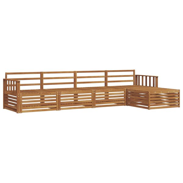 vidaXL Conjunto de sof&aacute;s de exterior 5 pcs Natural