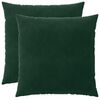 vidaXL Coj&iacute;n con almohada HEERLEN 2 uds. Verde oscuro Terciopelo