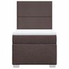 vidaXL Cama box spring con colchón tela marrón oscuro 100x200 cm