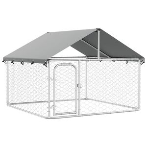 vidaXL Perrera de exterior con tejado 200x200x150 cm