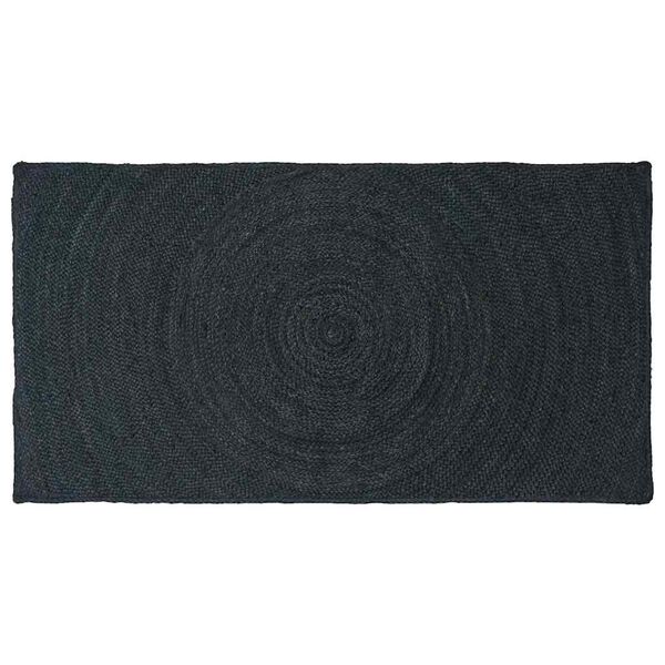 vidaXL Alfombras de &aacute;rea Rectangular Gris oscuro 100 x 200 cm yute