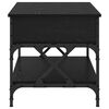 vidaXL Mesa de Caf&eacute; Roble Negro 70x50x50cm Madera contrachapada