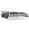 vidaXL Estructura cama sin colch&oacute;n con estribo metal blanco 200x200 cm