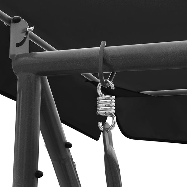 vidaXL Banco balanc&iacute;n de jard&iacute;n con dosel gris antracita