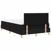 vidaXL Cama Box Spring LED con colch&oacute;n con LED Negro 120 x 190 cm tela