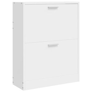 vidaXL Mueble zapatero blanco con 2 compartimentos