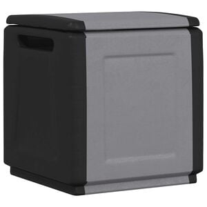 vidaXL Ba&uacute;l de almacenaje jard&iacute;n gris oscuro y negro 130 L 54x53x57 cm