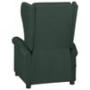 vidaXL Sill&oacute;n reclinable de tela verde oscuro