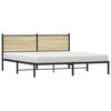 vidaXL Estructura de cama sin colch&oacute;n metal roble Sonoma 183x213 cm