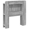 vidaXL Cabecero con armario Gris Sonoma Madera de ingenier&iacute;a