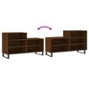 vidaXL Mueble zapatero madera contrachapada roble marr&oacute;n 102x36x60 cm