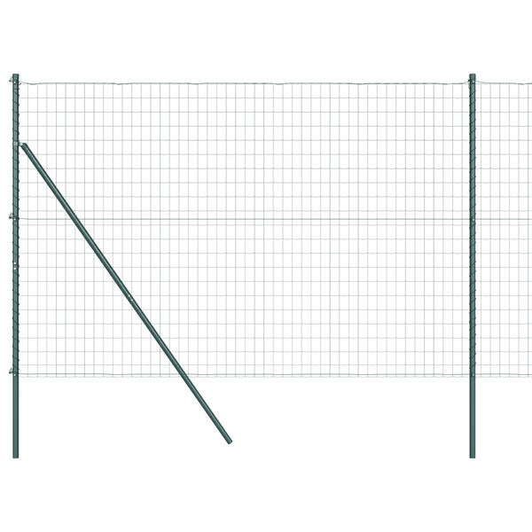 vidaXL Valla con Poste Verde 1,6 x 10 m Acero y PVC