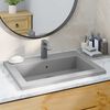 vidaXL Lavabo de granito gris 600x450x120 mm
