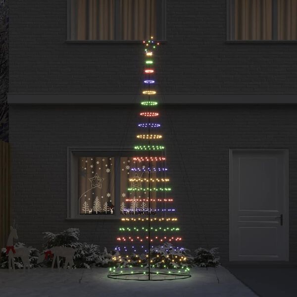 vidaXL &Aacute;rbol de Navidad LED con 455 LED Multicolor 184.5 cm Metal