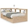 vidaXL Cama con estanter&iacute;a sin colch&oacute;n madera maciza de pino 90x190 cm