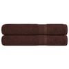 vidaXL Toallas FROGN 2 uds marr&oacute;n 100x200 cm 360 g/m&sup2;