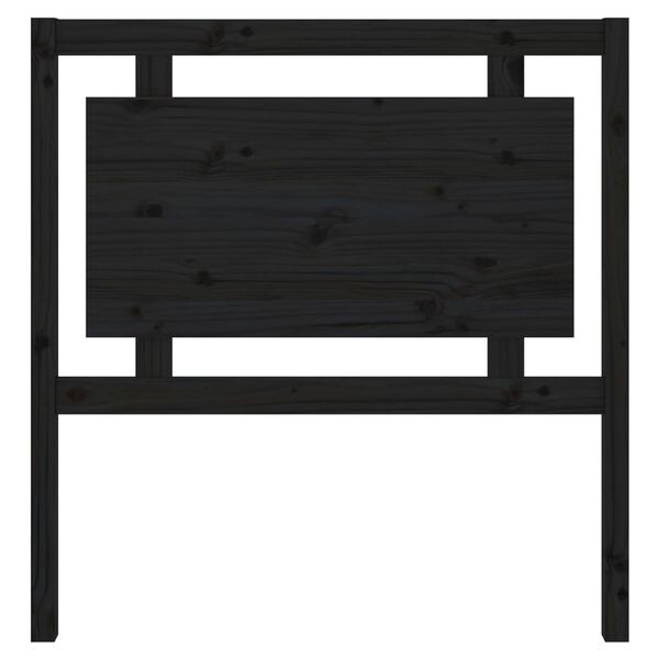vidaXL Cabecero de cama madera maciza de pino negro 95,5x4x100 cm