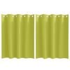 vidaXL Cortinas Opacas con Anillas 2 uds. Verde 140 x 140 cm Poli&eacute;ster