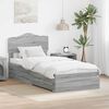 vidaXL Estructura de cama Gris Sonoma 90 x 190 cm Madera de ingenier&iacute;a