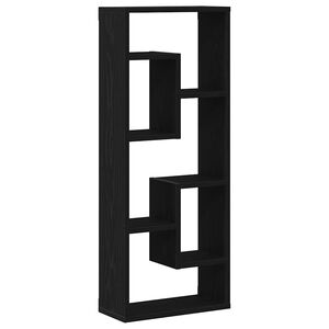 vidaXL Estante de pared roble negro 36x16x90 cm madera de ingenier&iacute;a