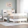 vidaXL Estructura de cama sin colch&oacute;n madera de pino blanco 135x190 cm