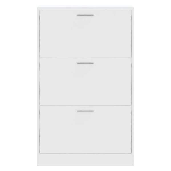 vidaXL Mueble zapatero madera contrachapada blanco 63x24x103 cm