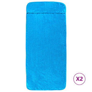 vidaXL Toallas de playa 2 uds tela turquesa 400 g/m&sup2; 60x135 cm