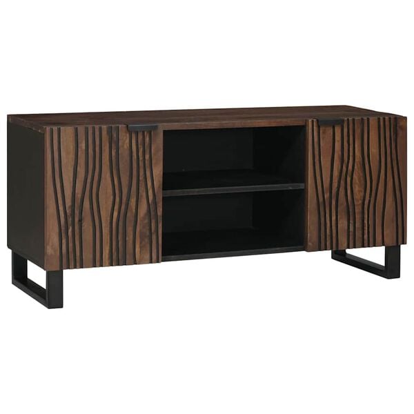 vidaXL Unidades de TV Nogal 105 x 33 x 46 cm Madera contrachapada