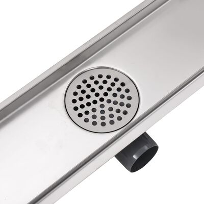 vidaXL Desagüe lineal de ducha de acero inoxidable 930x140 mm