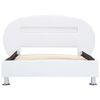 vidaXL Estructura de cama con LED cuero sintético blanco 100x200 cm