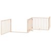 vidaXL Puerta para perros plegable 6 paneles madera de &aacute;lamo 480 cm