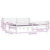 vidaXL Estructura de cama sin colch&oacute;n madera maciza gris 200x200 cm