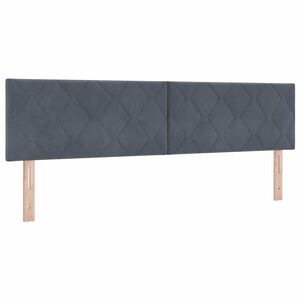 vidaXL Cabecero LED Gris oscuro 180 cm Cuero sint&eacute;tico