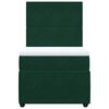 vidaXL Cama box spring con colch&oacute;n terciopelo verde oscuro 80x200 cm