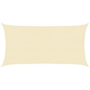 vidaXL Toldo de vela crema HDPE 160 g/m&sup2; 4x7 m