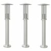 vidaXL L&aacute;mparas de suelo de exterior 3 unidades acero inoxidable 60 cm