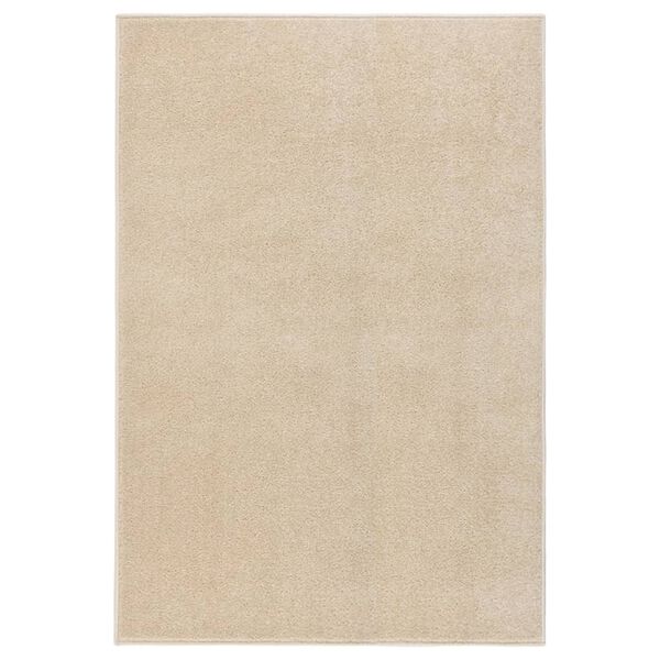 vidaXL Alfombra de pelo corto beige 160x230 cm