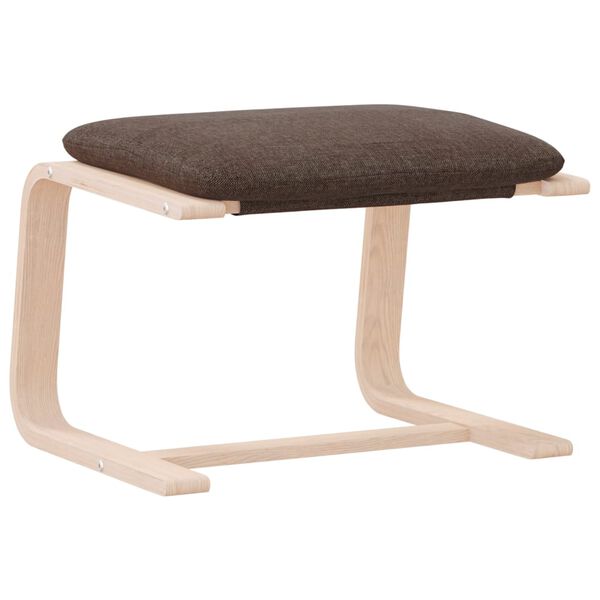 vidaXL Reposapi&eacute;s de tela marr&oacute;n oscuro 51x41x40 cm