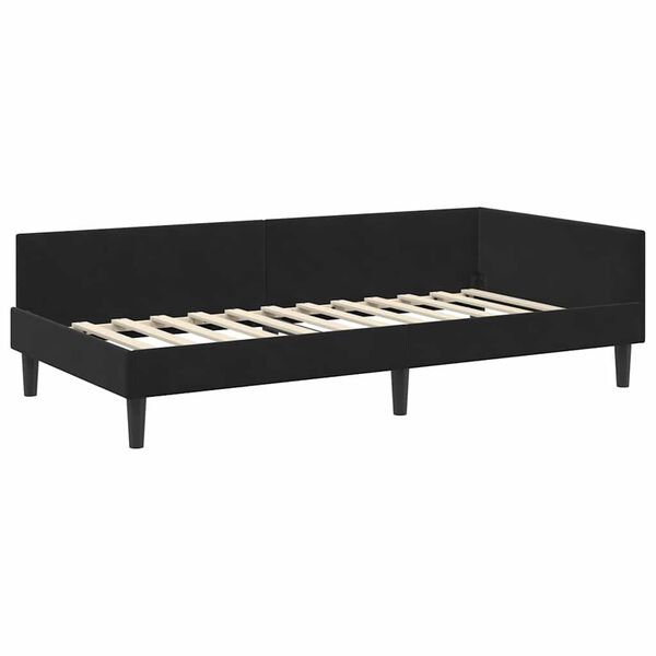 vidaXL Estructura de cama en esquina Negro 100 cm x 200 cm Terciopelo