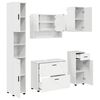 vidaXL Juego de muebles de ba&ntilde;o con caj&oacute;n con estante 5 pcs brillante