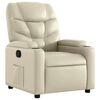 vidaXL Sill&oacute;n reclinable de piel sint&eacute;tica color crema