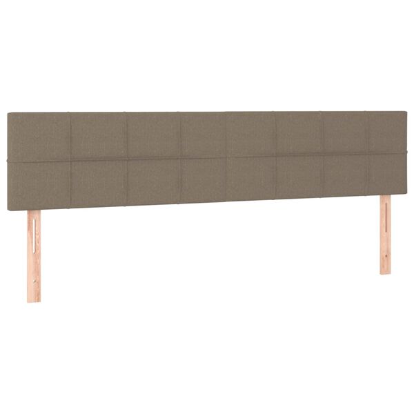 vidaXL Cabeceros tela gris taupe 160x5x78/88 cm
