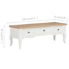 vidaXL Mueble para TV de madera blanco 100x35x35 cm